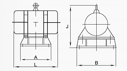 倉(cāng)壁振動(dòng)器結(jié)構(gòu)圖
